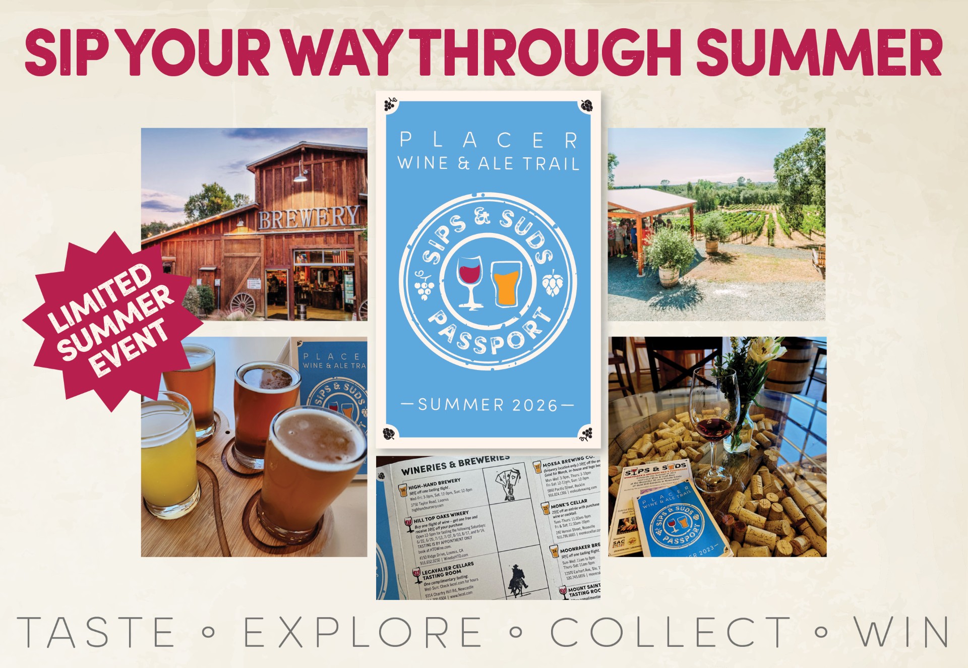 Sips & Suds Passport – Sip Your Way Through Summer